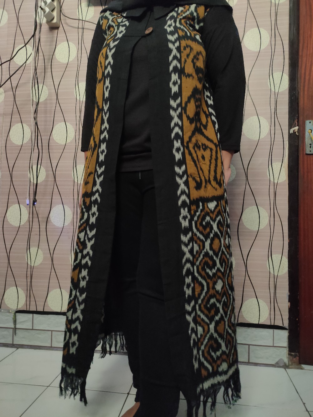 Vest Outer Batik Tenun Wanita By Butik Batik Solo Bahan Batik Tenun Kode Vest Outer Tenun