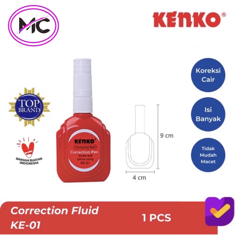 Tipe X Cair Kenko Correction Tape Pen Tip EX Type X Murah Penghapus Pulpen Pen Tinta