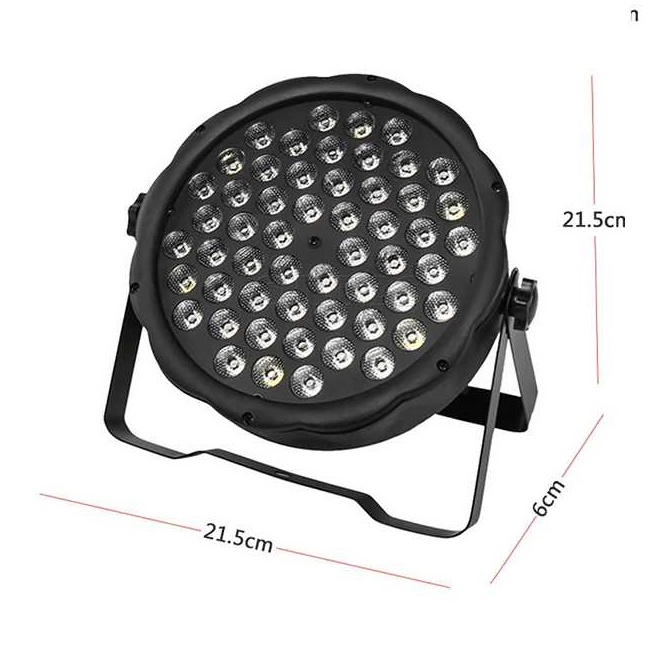 Lampu Par 54 x 3W Lighting Panggung DMX 512 port RBGW 54x3W LED Par Light RGBW Disco DJ Wash Light Equipment DMX 512 LED Uplights Strobe Stage Lighting Effect Light LED LED Flat Par 54x3W RGB Color Lighting Strobe DMX Controller For Disco DJ Music Party