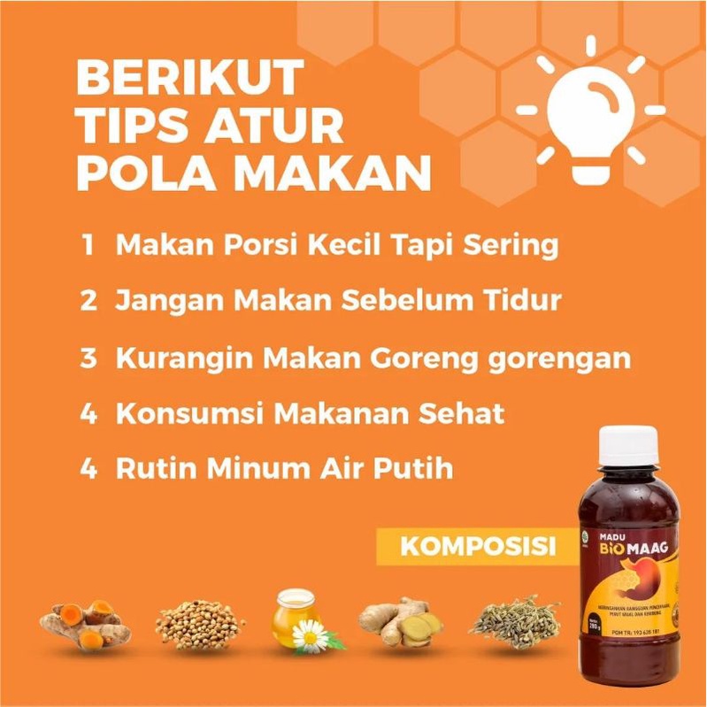 Biomaag Madu Herbal Obat Asam Lambung, Maag Kronis & Gerd, Mual, Ganguan Pencernaan-2