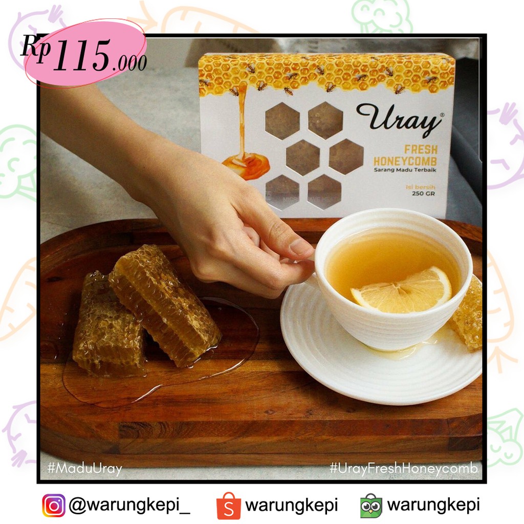 

Madu Uray Honeycomb Comb Honey Sarang Madu 250 gram