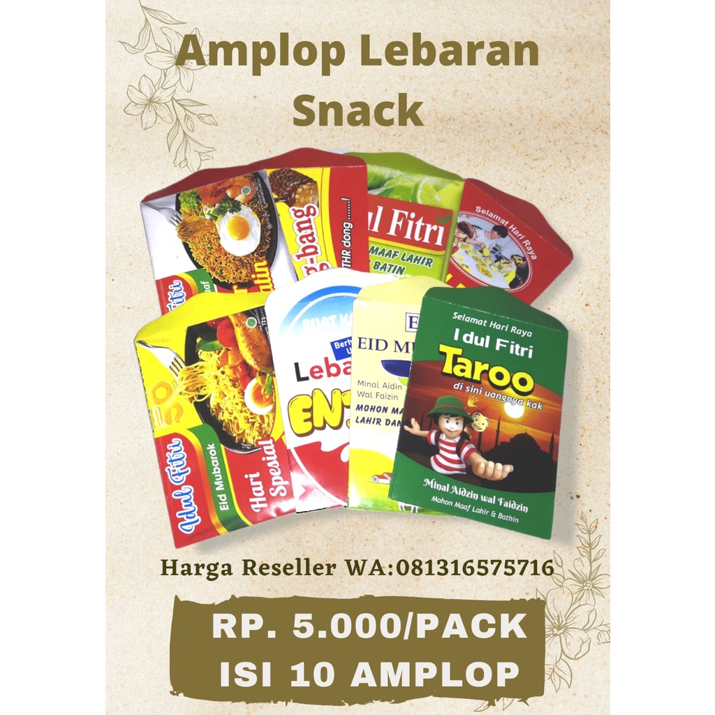 

Amplop Lebaran Snack Unik Murah Kualitas Print Bagus