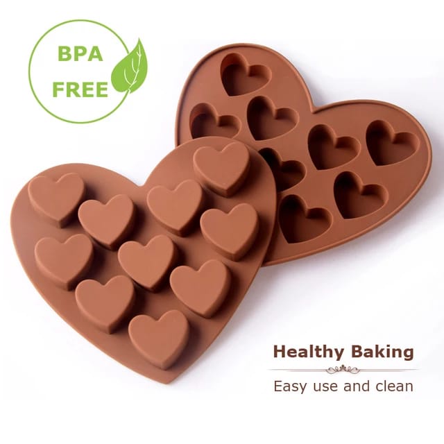 Cetakan Coklat Silicone Love 10 Grid Cetakan Coklat Jelly Pudding es Batu Love 10 Lubang Silicone Molds Baking Chocolate