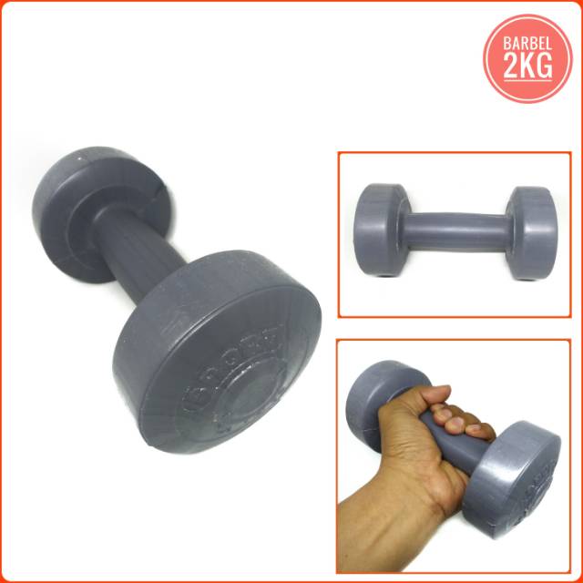 Barbel 2kg Plastik Pvc dumbell Barbel2kg