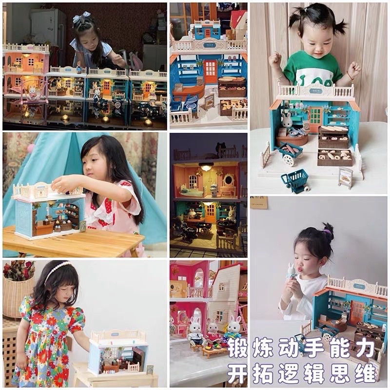 koala diary town diy doll house toys mainan rumah2an