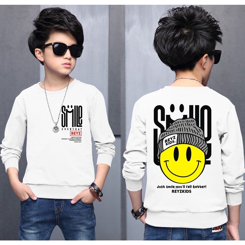 Switer Smile Terbaru / Sweater Anak Laki-laki /  Sweeter Gaming Bahan Babyterry / FLAVA_STORE