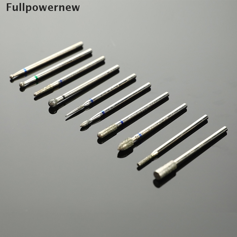 [FULL] 10Pcs Diamond Milling Cutters For Manicure Carbide Nail Drill Bits Kits Tools