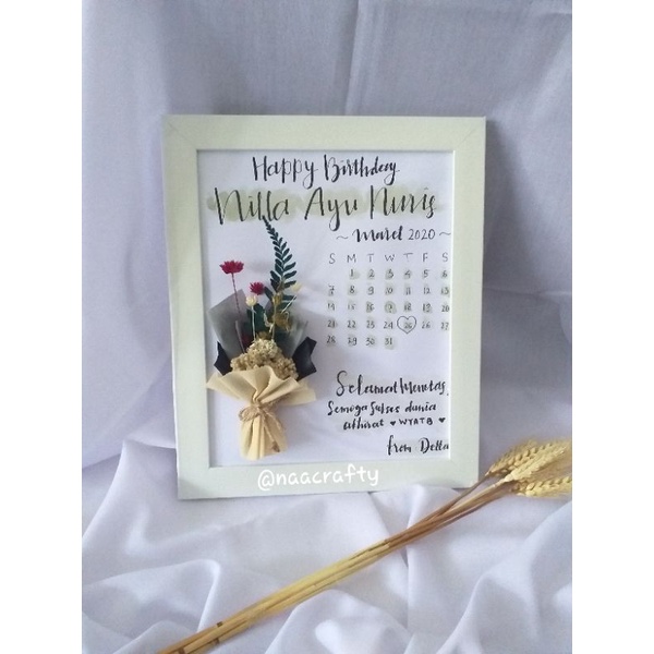 Dried Flower In Frame | Kado Wisuda|Ultah|Engagement|Wedding
