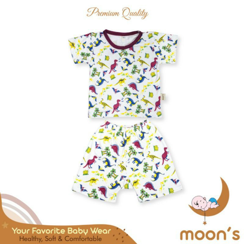 MOONS STELAN OBLONG PENDEK PREMIUM/BAJU PENDEK BAYI/STELAN PENDEK OBLONG