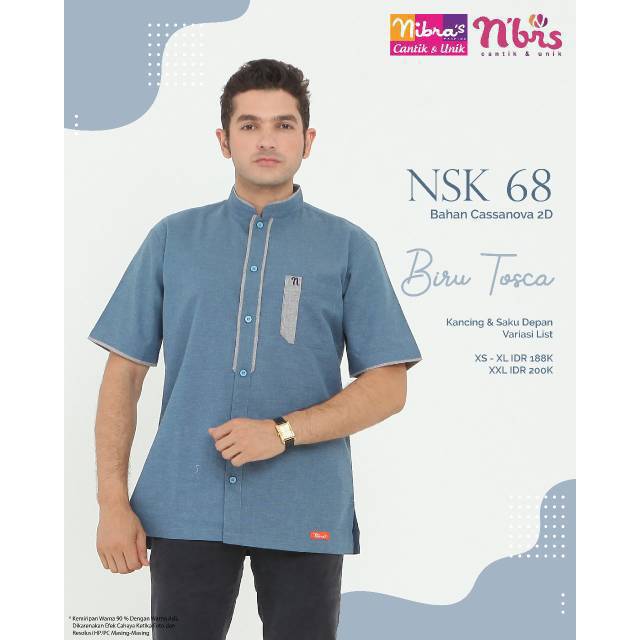 NSK 68 Koko Nibras Maroon Biru Tosca Sarimbit 68