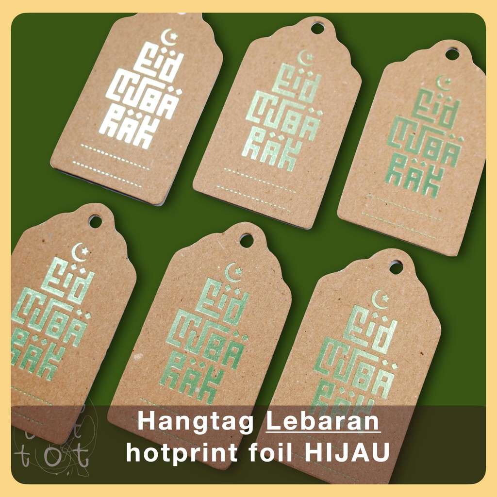 

HANG TAG LEBARAN IDUL FITRI PARCEL HAMPERS HOT STAMP METALIK SATUAN