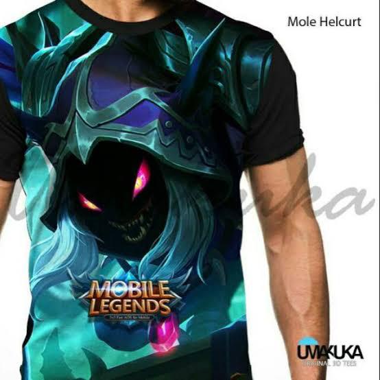 Kaos 3d Fullprint Terlaris Mobile legends Helcurt