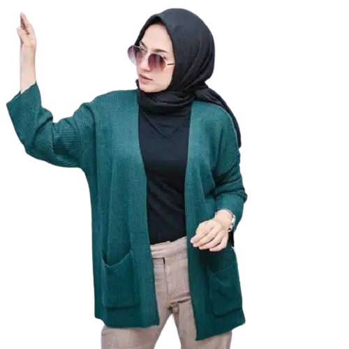 Cardigan Saku  - Long Cardy Rajut Murah - Kardigan Rajut Saku - long cardigan rajut - kardigan murah - long outer - pakaian rajut - cardigan