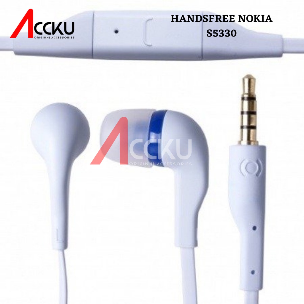 [ 5530 Black ] Headset Nokia 3.5mm Handsfree Nokia Original 100% Headset Nokia Asha 101 Nokia Asha 202 Asha 303 Handsfree Nokia 5530 Nokia 2205 Nokia 2610