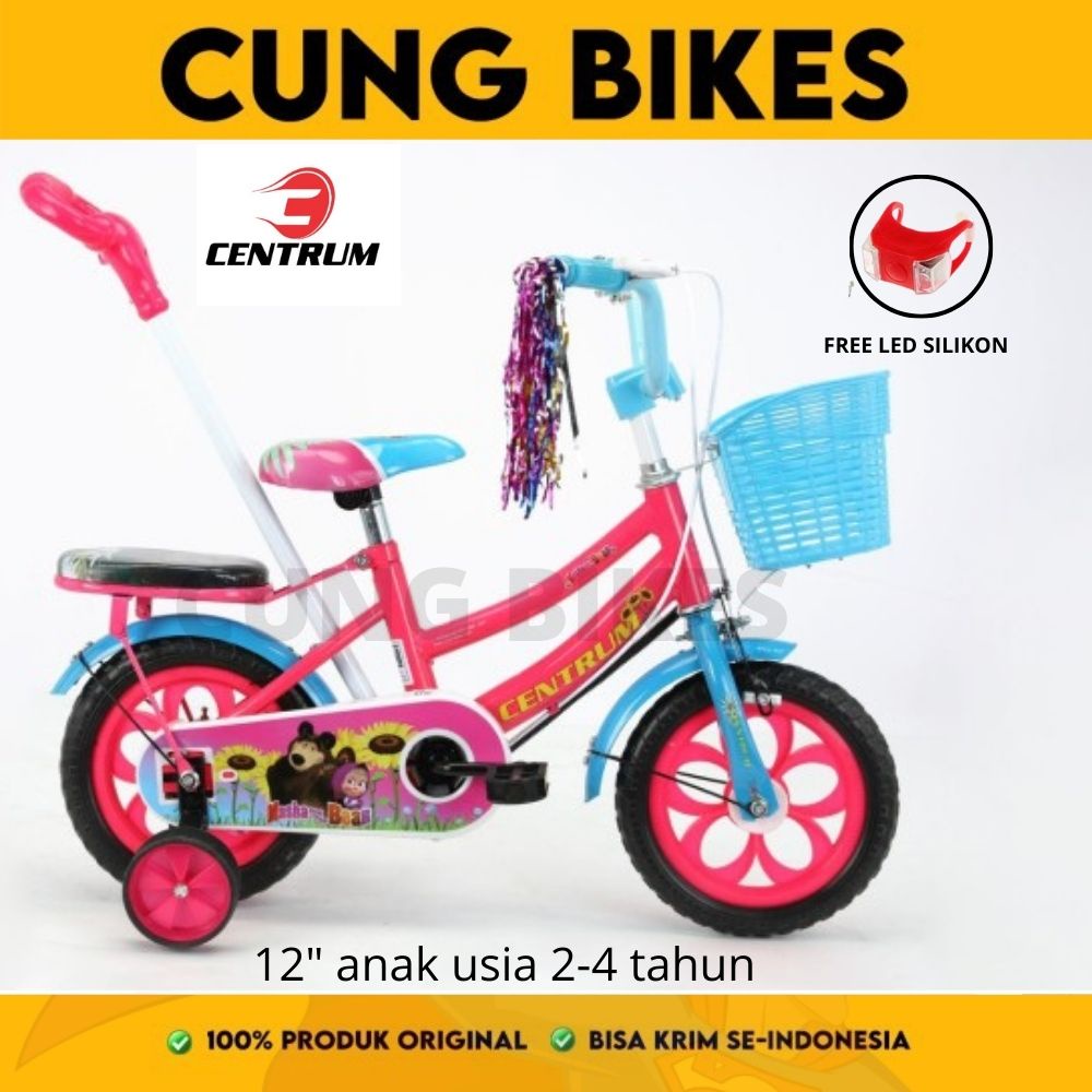 Sepeda anak perempuan mini Ban Eva Centrum 12&quot; dorongan