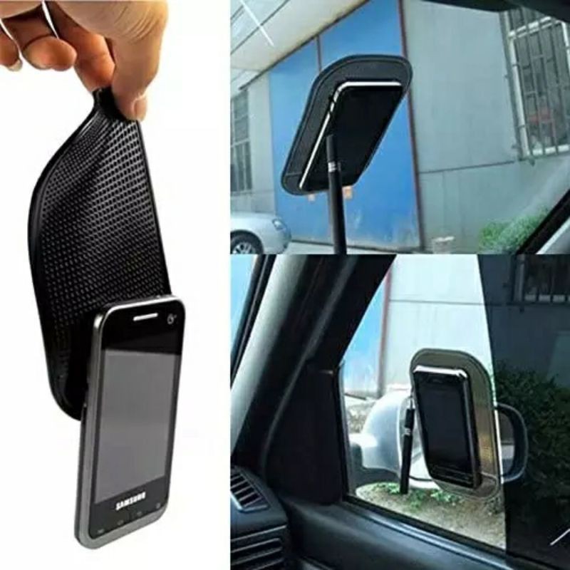 Sticky Pad Anti Slip Hp Mobil Motor Car Mini Storage Organizer Dashboard Ped Koin Coin