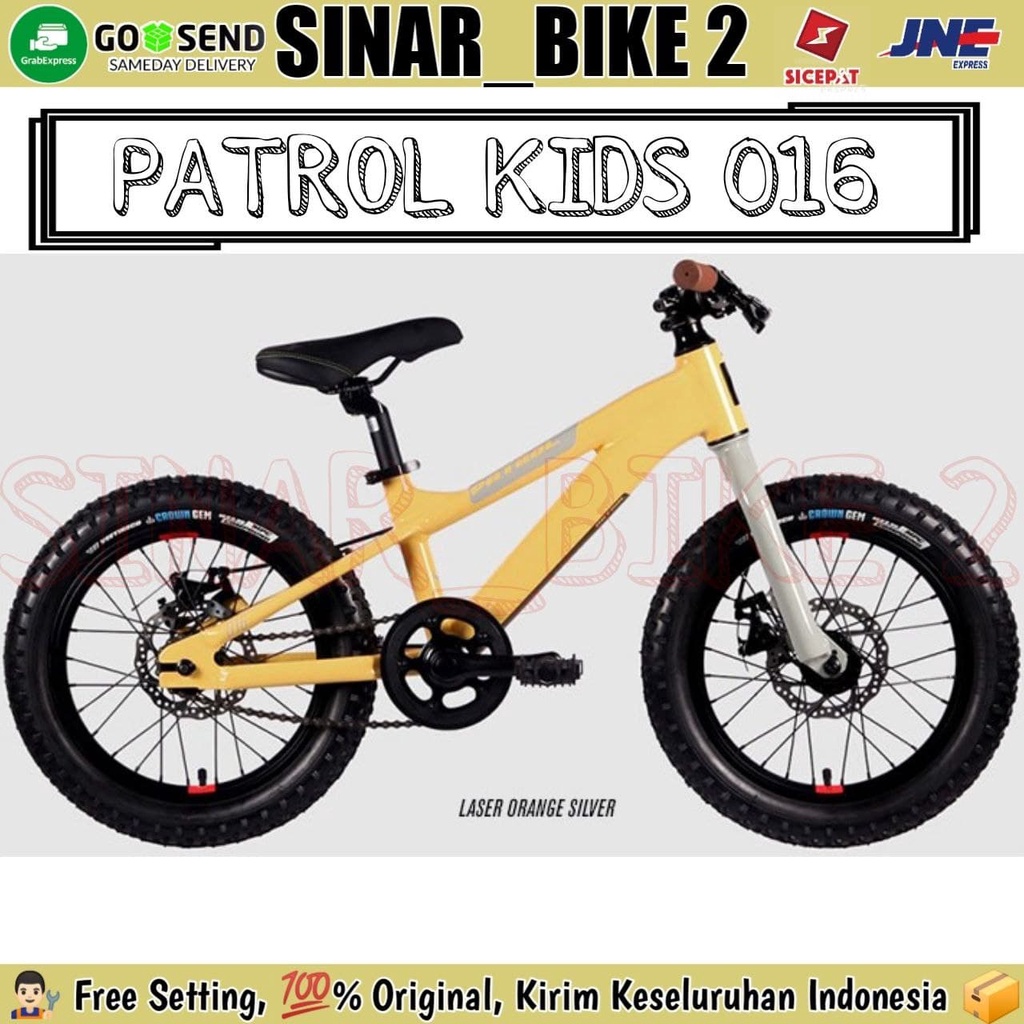 Sepeda Gunung Anak 16 Inch MTB PATROL KIDS 016 Alloy Discbrake