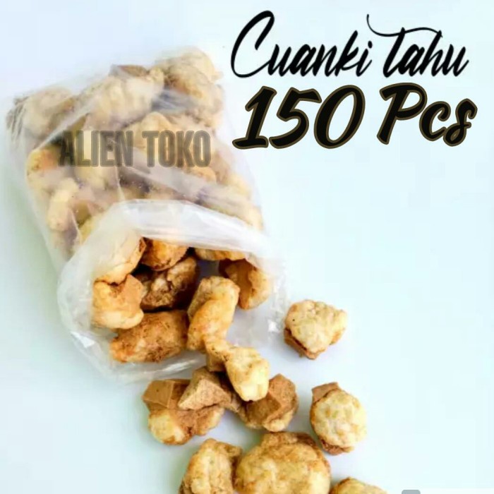

- BARU TAHU kering isi 150 untuk Toping Baso Aci Cuanki Seblak