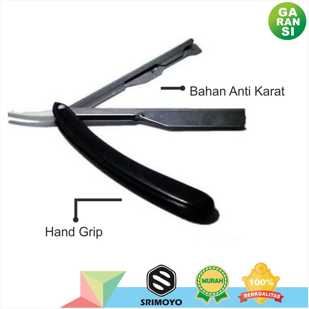 Pisau Cukur Lipat Jenggot Stainless Anti Karat- Pisau Cukur Madura Tradisional