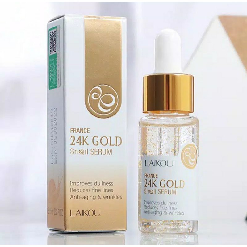SERUM LAIKOU 24K GOLD SNAIL SERUM  ANTI AGING - SERUM GLOWING ORIGINAL IMPORT