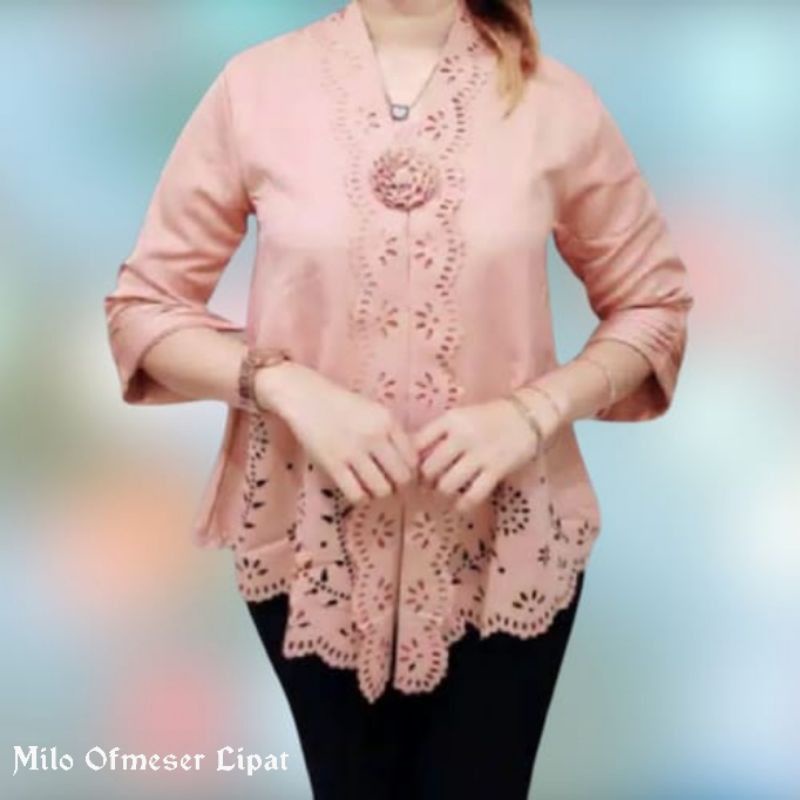 Kebaya Encim Modern katun laser cut Ofneser-6