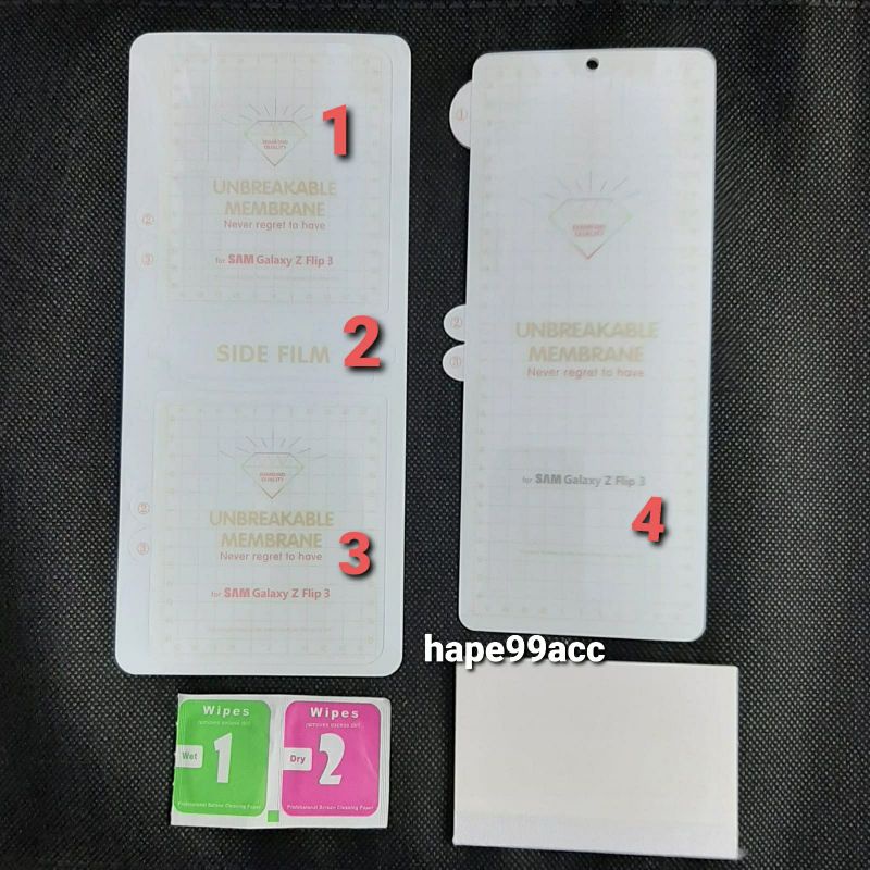 Samsung Galaxy Z FLIP 3 5G Full set anti gores hydrogel clear screen protector