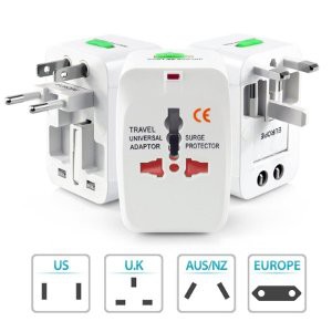 Unik Colokan Steker Listrik Universal Travel Adaptor   Putih Limited