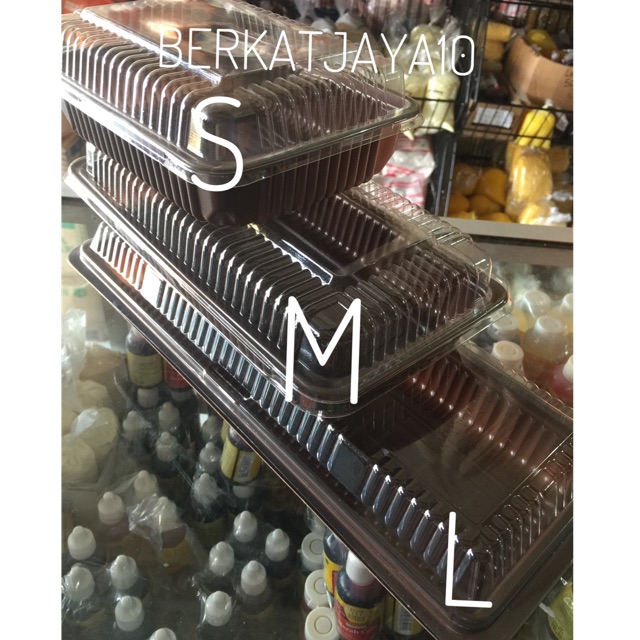 Mika Brownies LARGE mika kue/nasi BESAR 30x11x5.5 cm (10 Pcs)