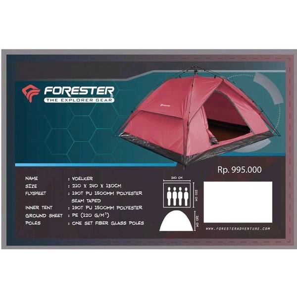 Tenda Forester TDF 003 Voelker Kapasitas 4 Person