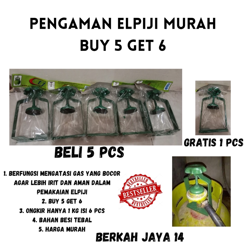 PENGAMAN ELPIJI BUY 5 GET 6 PENJEPIT REGULATOR GAS ELPIJI 3 KG DAN 12 KG HARGA TERMURAH BERKUALITAS BAHAN BESI TEBAL PROMO DISKON TERLARIS