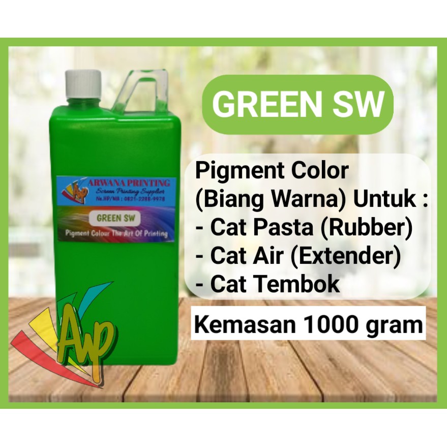 

Biang Warna Sablon Hijau Terang Pigment Fluorescent Green SW 1kg