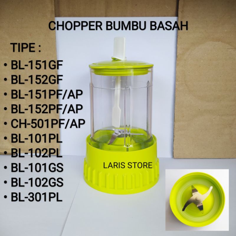 Chopper Bumbu Basah Wetmill Miyako Model Baru Gear Plastik