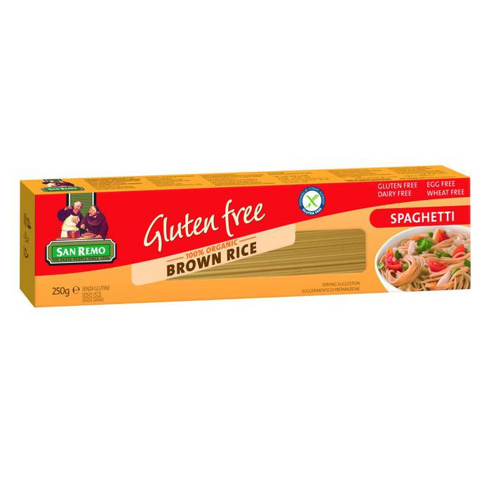 

Terlaris# San Remo Gluten Free Spaghetti Brown Rice 250Gr - Free Egg Dairy Fat