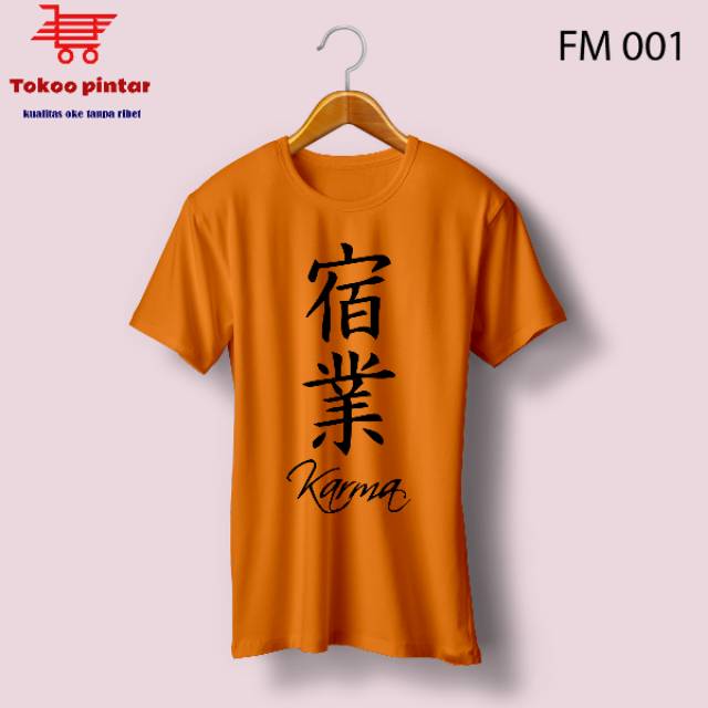 kaos Costume/baju distro unisex pria/wanita. Mandarin - karma