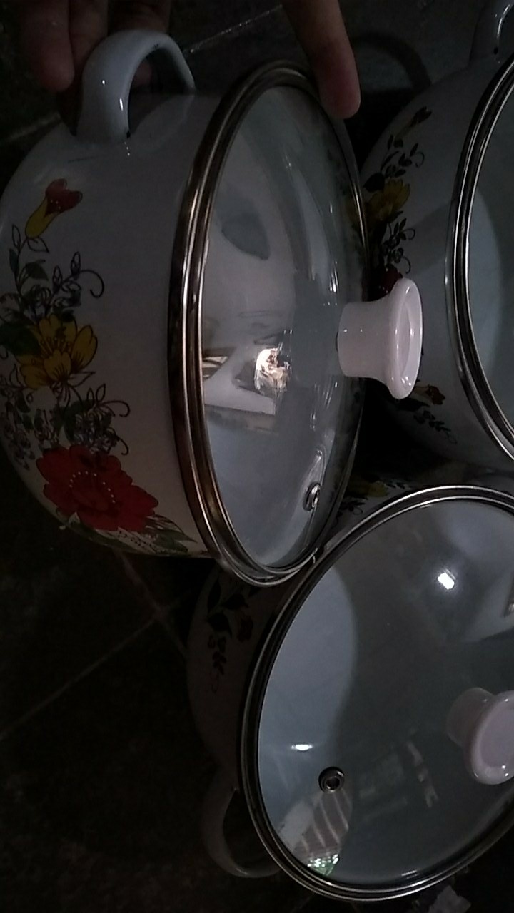 Panci Bunga G-1618/panci Set 3 Tutup Kaca/panci Reona