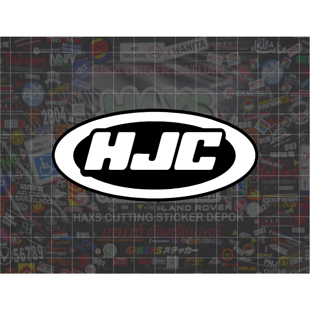 Cutting Sticker HJC Ukuran 10 Cm Untuk Helm