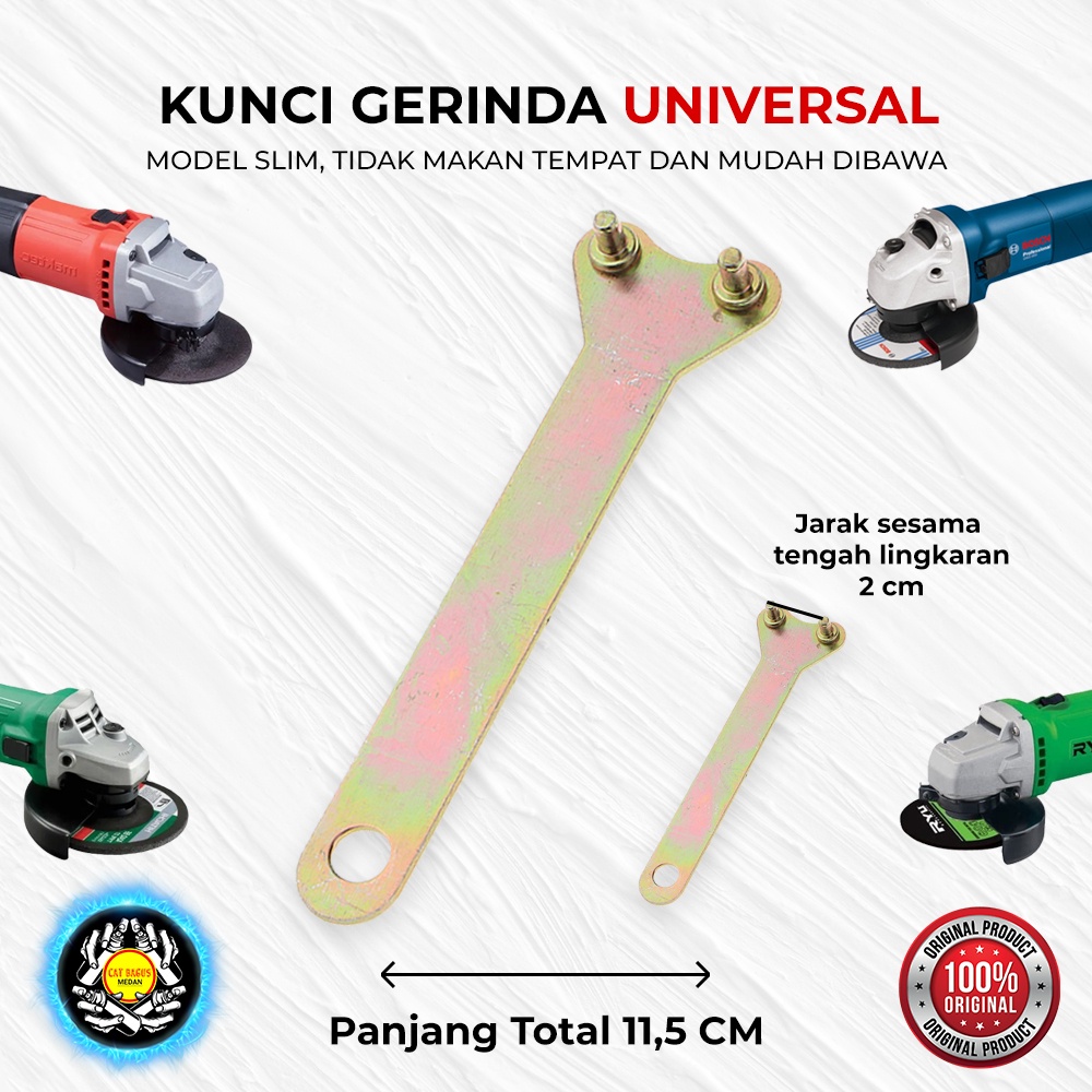 KUNCI GERINDA 4" SLIM TERMURAH / KUNCI PEMBUKA DAN PENGUNCI PENJEPIT MATA GRENDA MUR MESIN GRINDA GE