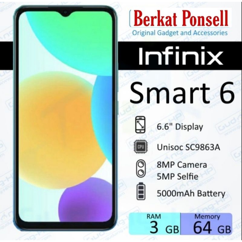 infinix smart 6 3 64gb   garansi resmi indonesia