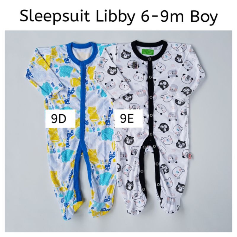 SATUAN PILIH MOTIF Sleepsuit Libby Premium Baju Baby Bayi 0-3 3-6 6-9 Bulan