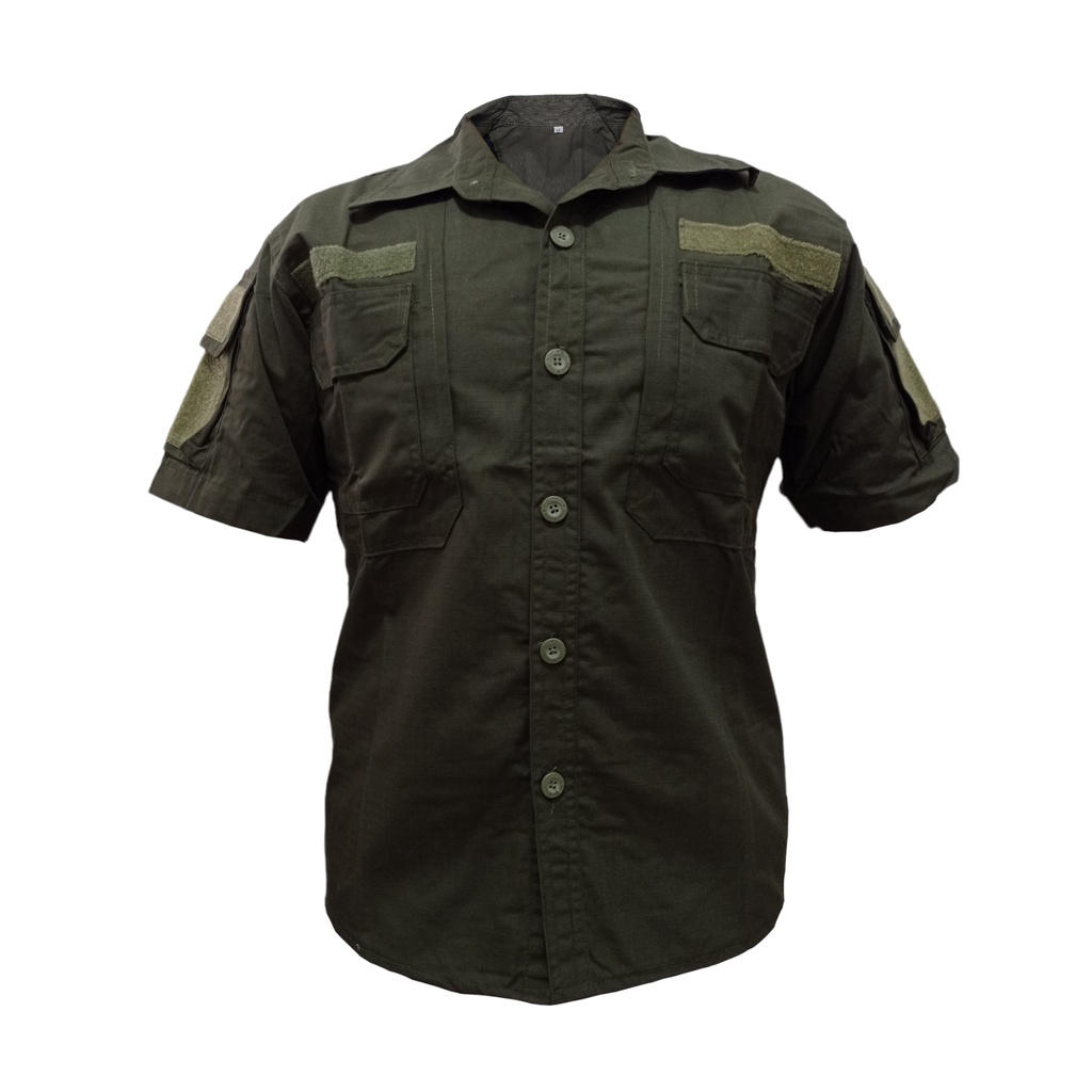 kemeja pendek/short sleeve helicon/tactical ijo army ripstop cotton