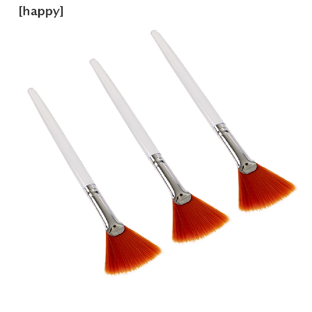 3 Pcs Brush Makeup Portable Bentuk Kipas Untuk Wajah