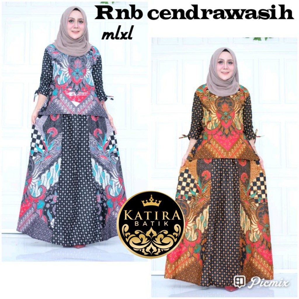 ROK & BLUS RNB CENDRAWASIH SETELAN BATIK KERJA SERAGAM BATIK KANTOR SET BATIK CANTIK BATIK KEREN