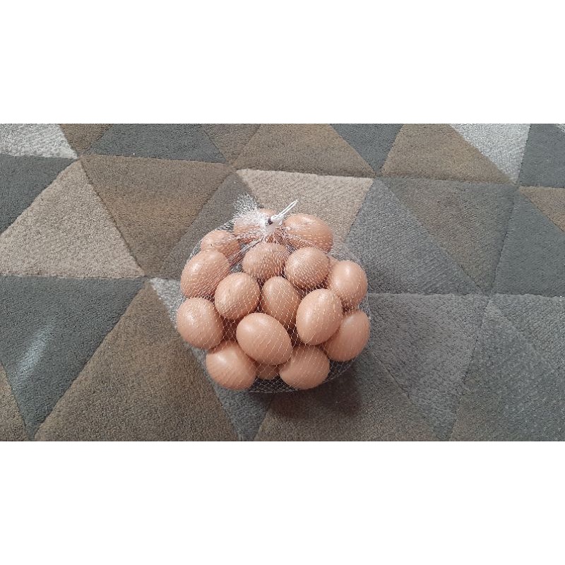 25pcs telur palsu mainan egg toy prank telur ayam plastik hiasan pajangan telur bebek asin tiruan