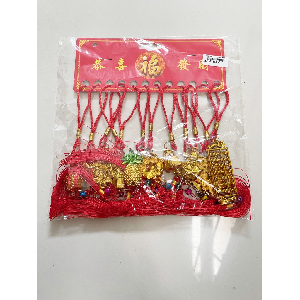 hiasan gantungan imlek 1set 12pcs /aksesoris gantungan cny /dekorasi imlek