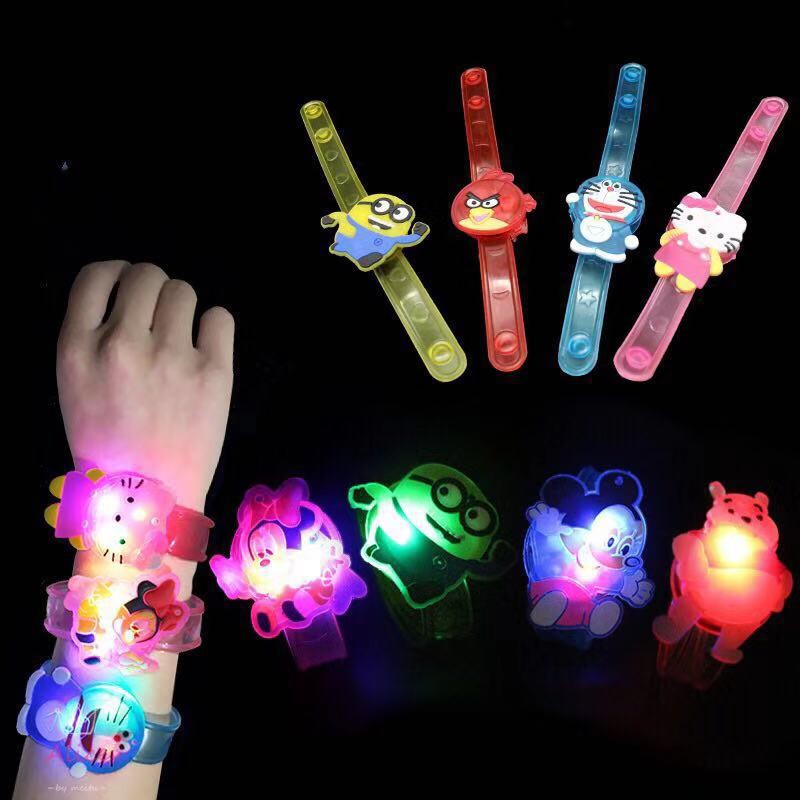 (COD) Gelang tangan anak berbagai macam karakter kartun lucu lampu kerlap kerlip flash LED