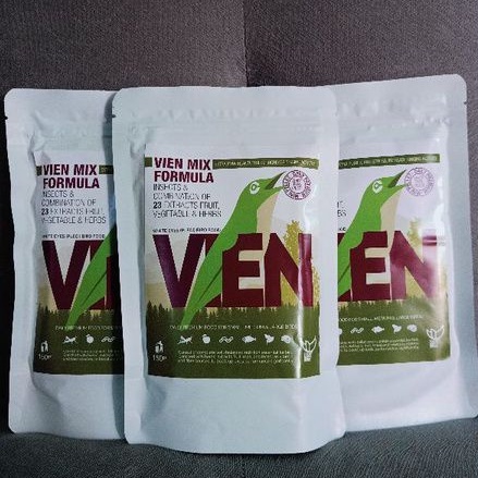 VIEN MIX FORMULA 150GR MINI PELET PAKAN BURUNG PLECI CIBLEK PRENJAK TLEDEKAN DECU