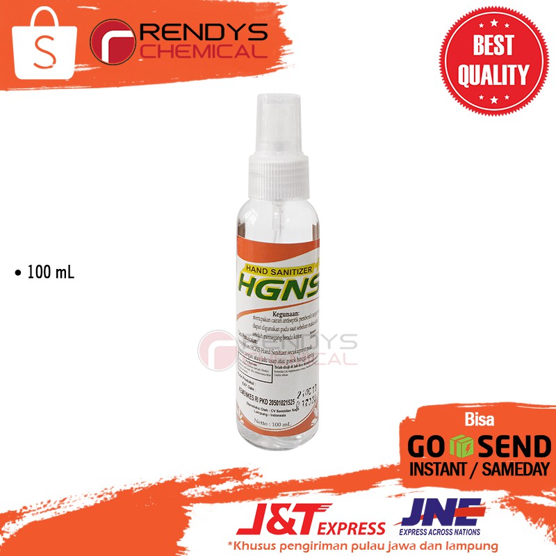 Hand Sanitizer Alcohol 70 % Antiseptik 100 mL HGNS