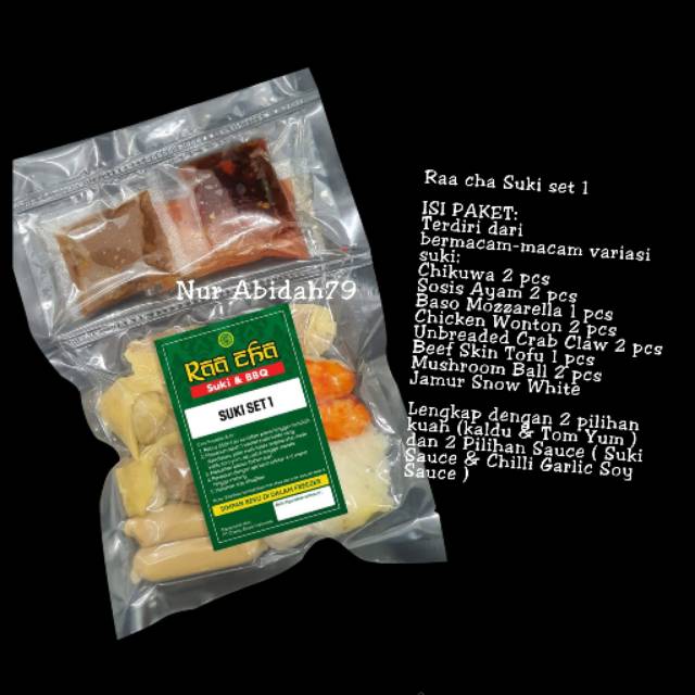 Raa Cha Suki & BBQ  Ready To Cook  (Paket Suki ) Raacha