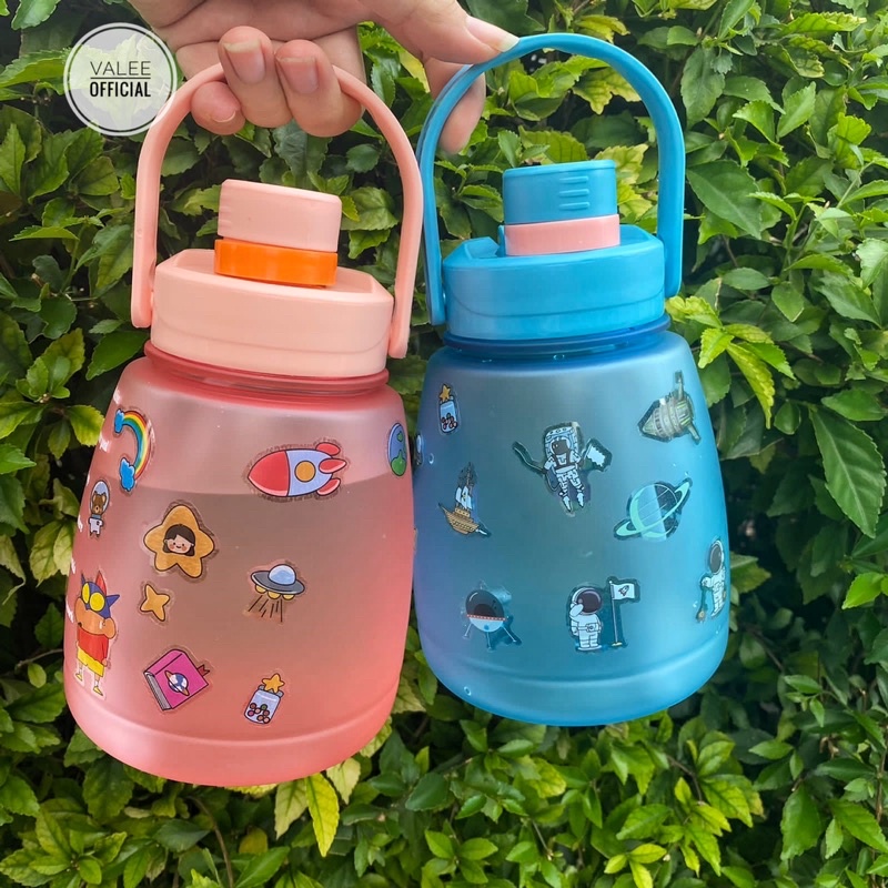 BOTOL MINUM ANAK 1300 ML BOTOL GEMOY BENING 1,3 LITER BOTOL MINUM VIRAL MOTIVASI 1,3 LITER  FREE STIKER LUCU