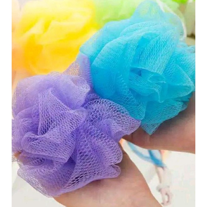 SPONGE MANDI JARING PELANGI HALUS